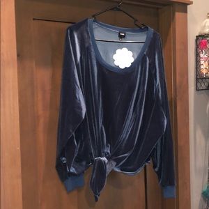 Hope’s Pretty Young Thing Blue Velvet Sweater
